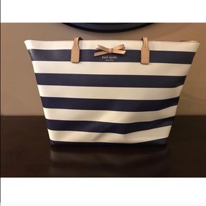 Kate Spade Navy striped tote